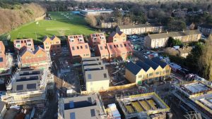 Landscape picture of new build houses